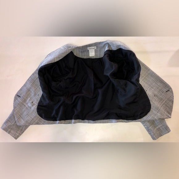 Vintage Glen Plaid Fitted Cropped Lined Blazer (11/12) - Picture 8 of 16